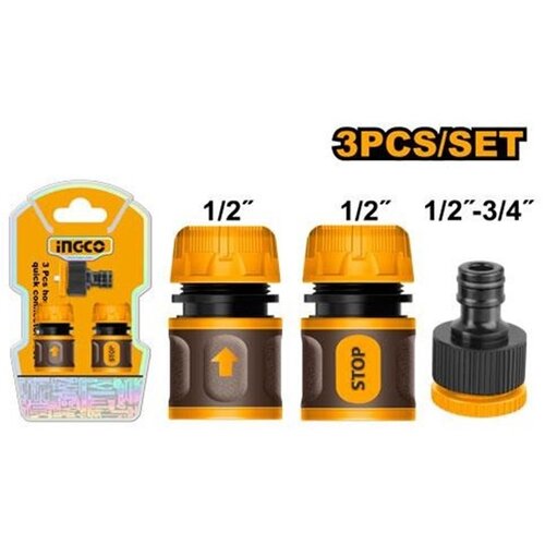  Set brzih priključaka za crevo od 3 kom. HHCS03122 INGCO Cene