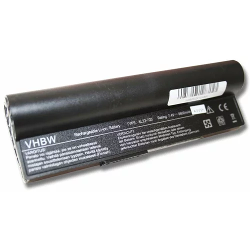 VHBW Baterija za Asus Eee PC 900A / 900HA / 900HD, črna, 6600 mAh