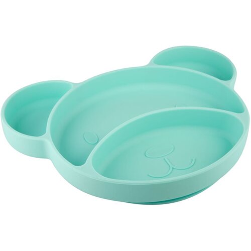 Canpol Suction plate Bear deljeni krožnik s priseskom Turquoise 500 ml Cene