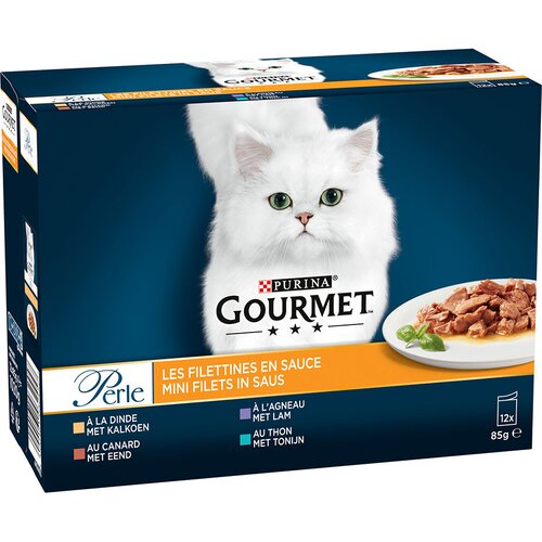 Gourmet Perle me&amp;scaron;an izbor 12 x 85 g - Izbrani trakovi v omaki Slike