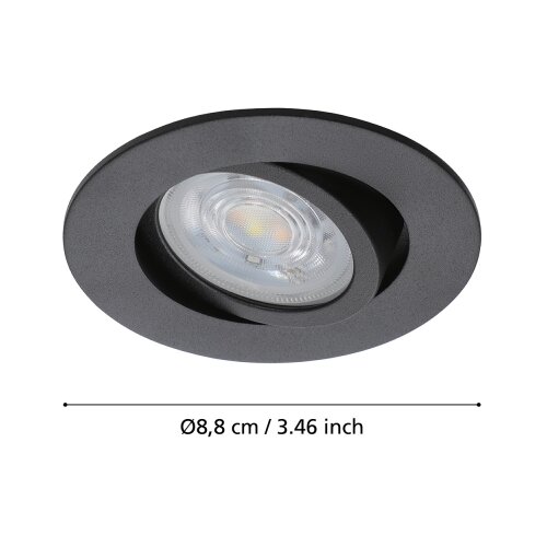 Eglo ugradbeni spot Saliceto-Z 99669, LED 4,7 W RGB, &amp;Oslash; 8,8 cm, crna Slike