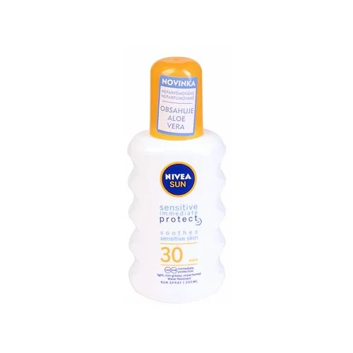 Nivea Sun Sensitive Protect Soothes SPF30 sprej za zaščito pred soncem za občutljivo kožo 200 ml