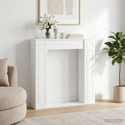  Okvir za kamin Bijela 100 x 20 x 100 cm Konstruirano drvo Slike