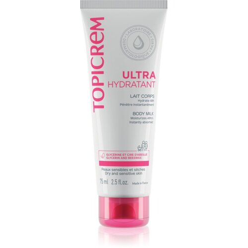 Topicrem UH BODY Ultra-Moisturizing Body Milk globinsko vlažilno mleko za telo za suho in občutljivo kožo 75 ml Slike