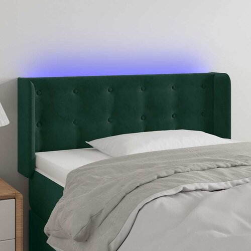  LED uzglavlje tamnozeleno 93x16x78/88 cm bar&scaron;unasto Cene