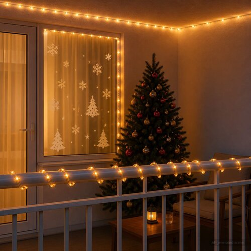  Božićno LED svjetlosno crijevo 2400 LED lampica Žuta 100 m Slike