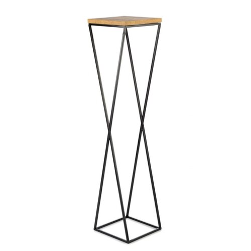  Stalak za cveće LOFT 100x24 cm crna/braon Slike
