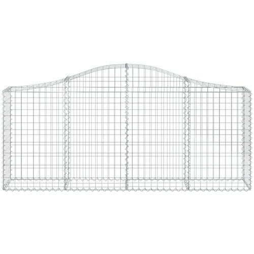  Lučne gabionske ko&amp;scaron;are 11 kom 200x30x80/100cm pocinčano željezo Slike