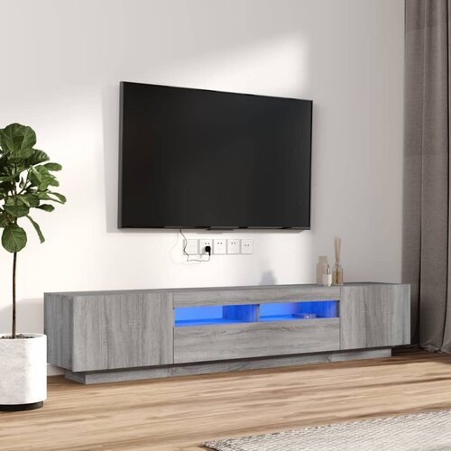  2-dijelni set TV ormarića LED boja hrasta od konstruiranog drva Slike