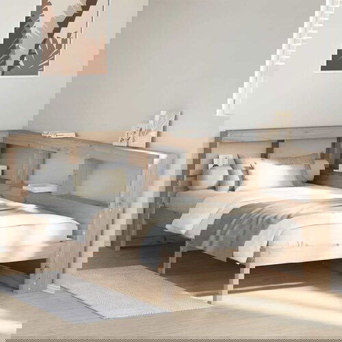 VidaXL Krevet s regalom za knjige bez madraca 90x200 cm od borovine Slike