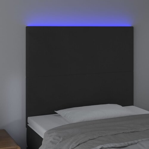  LED uzglavlje crno 80x5x118/128 cm bar&amp;scaron;unasto Slike
