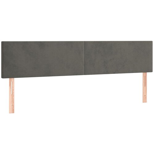 Maison Chic Posteljno vzglavje - Vzglavna omarica 2 kosa temno siv 80x5x78/88 cm žamet, (22078385) Cene