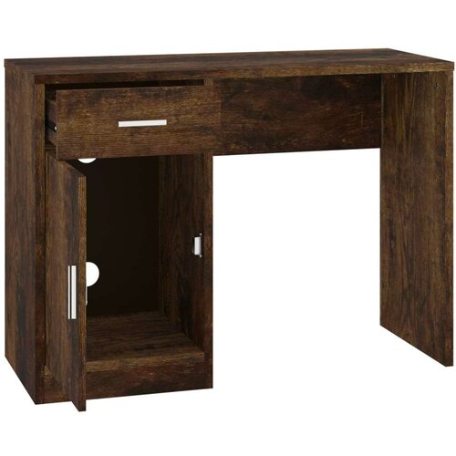 vidaXL Pisalna miza s predalom in omarico dim. hrast 100x40x73 cm les Cene
