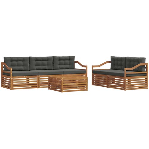 Set vanjskih sofa 6 kom. Prirodna i antracit Slike