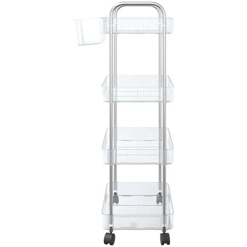 VidaXL Kolica za pohranu 4 nivoa prozirna 37x28x95 cm akril Slike