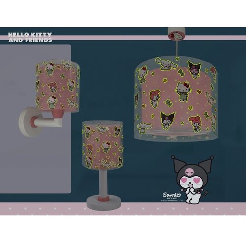 Dalber 41252 - Dečiji luster HELLO KITTY&amp;amp;FRIENDS 1xE27/15W/230V ružičasti Slike