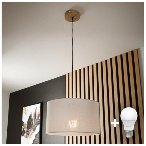  Brilagi - LED luster na sajli ANTHONY 1xE27/60W/230V hrast/bela Cene