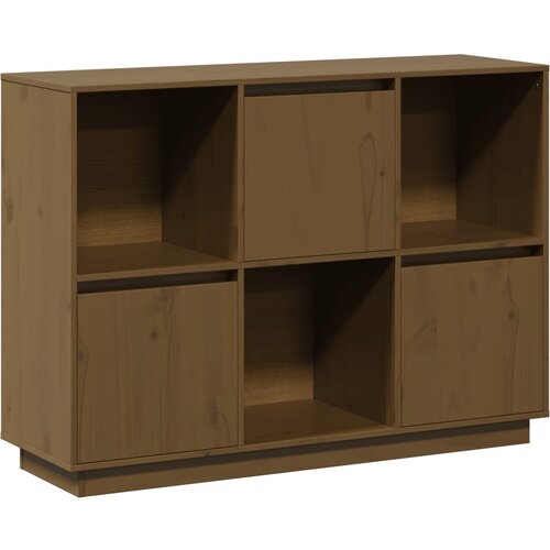 Maison Chic Komoda - Predalnik medeno rjava 110,5x35x80 cm trdna borovina, (21717652) Slike