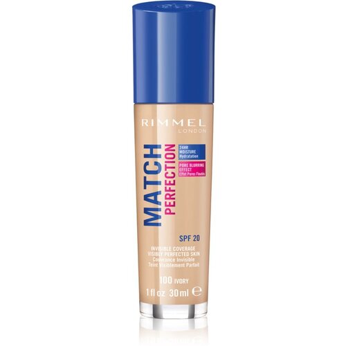 Rimmel London Match Perfection SPF20 tekoč puder 30 ml odtenek 100 Ivory Cene