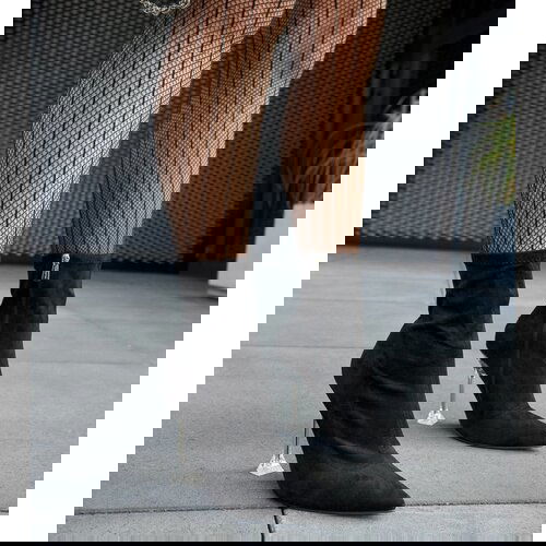 Gemre Black ankle boots with decorative heel Ferguson Cene