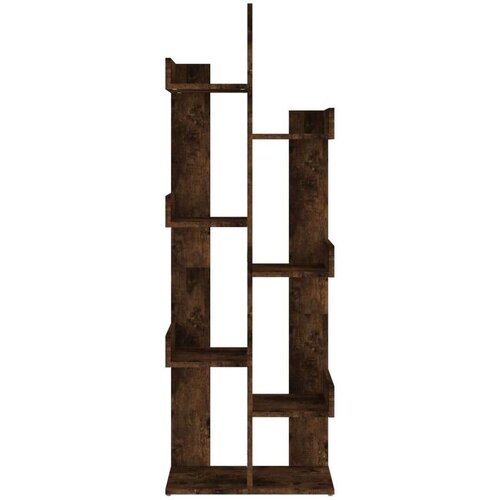  Knjižna omara - Knjižni regal 48x25,5x140 cm dimljeni hrast konstruiran les, (21726073) Slike