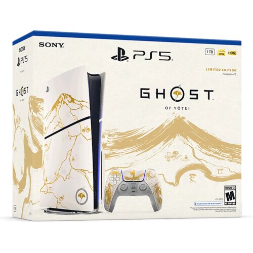 Sony PlayStation 5 Slim D chassis Ghost of Yotei Gold Limited Edition+Game VCH Bundle 1000048368 Slike