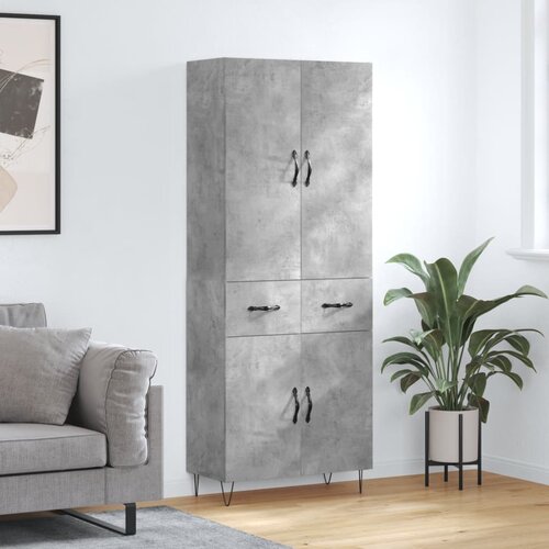  Visoka komoda siva betona 69,5x34x180 cm od konstruiranog drva Cijene