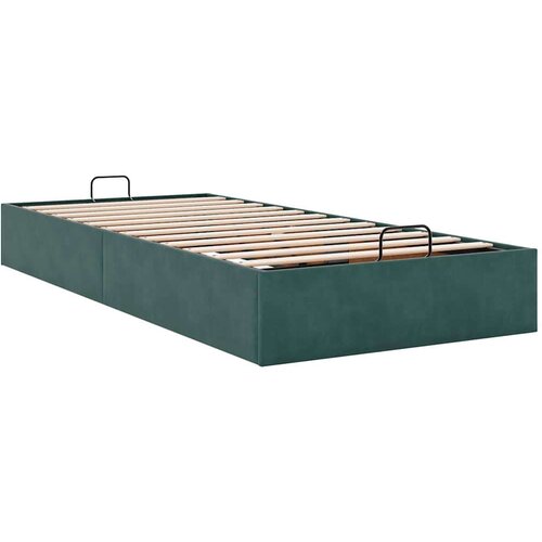VidaXL Okvir za krevet bez madraca tamnozeleni 90x200 cm bar&amp;scaron;unasti Slike