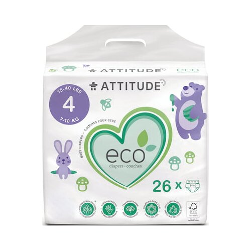 Attitude Bio Baby plenice - Velikost 4 (7-18kg) Slike