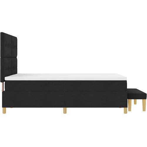 Box spring krevet s madracem Crna 140 x 190 cm tkanina Slike