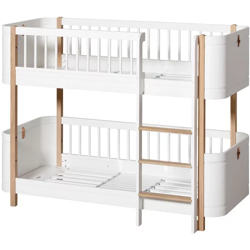 Oliver Furniture® krevet na kat mini+ low bunk bed 60x160 white/oak