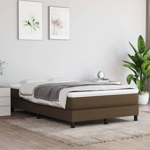 vidaXL Vzmetnica z žepkasto vzmetjo temno rjava 120x200x20 cm blago Cene