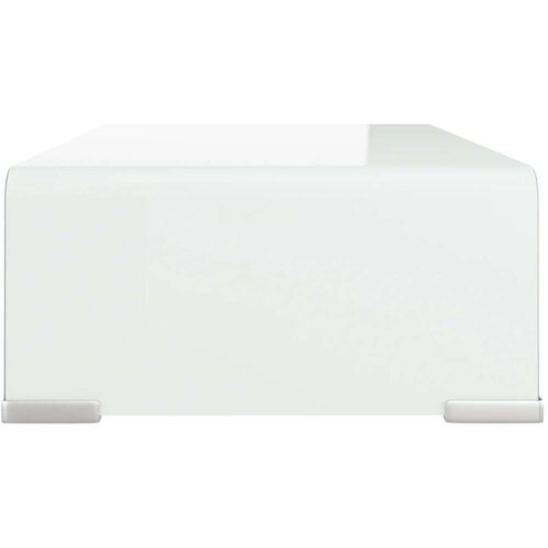 VidaXL Stalak za TV/Monitor Stakleni Bijeli 40x25x11 cm Slike