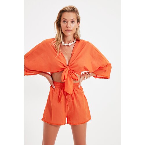 Trendyol Orange Voile Bottom-Top Set Cene
