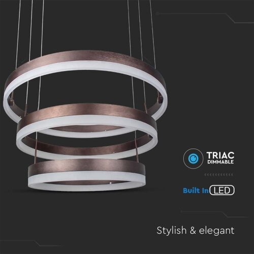  Prigu&amp;scaron;iva LED luster na sajli LED/86W/230V 3000K braon Slike