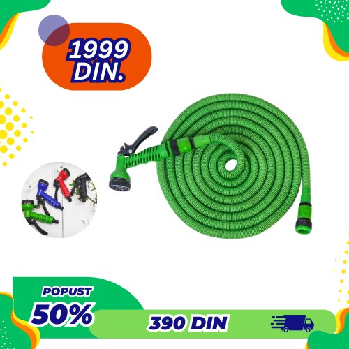 Zotrix baštensko rastegljivo crevo 50 ft (15,2 m) - zeleno Cene