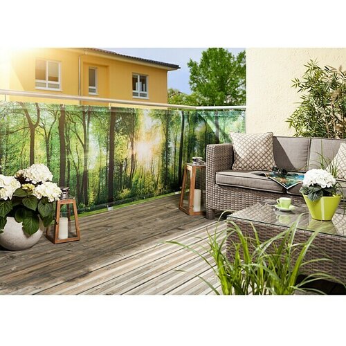  Za&amp;scaron;tita od pogleda za balkon (Dekoracija: &amp;scaron;uma, 300 x 90 cm) Slike