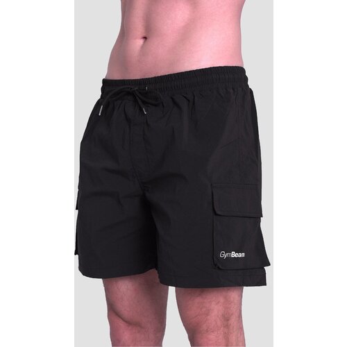 GymBeam Men&amp;lsquo;s Swim Cargo Shorts Black Slike