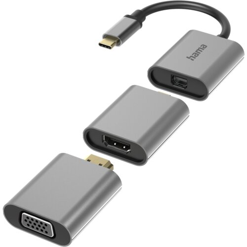 Hama 00200306 USB-C / Mini-DisplayPort / HDMI / VGA adapter [1x muški konektor USB-C™, muški konektor mini displayport, muški konektor HDMI - 1x ženski konektor mini displayport, Cijene