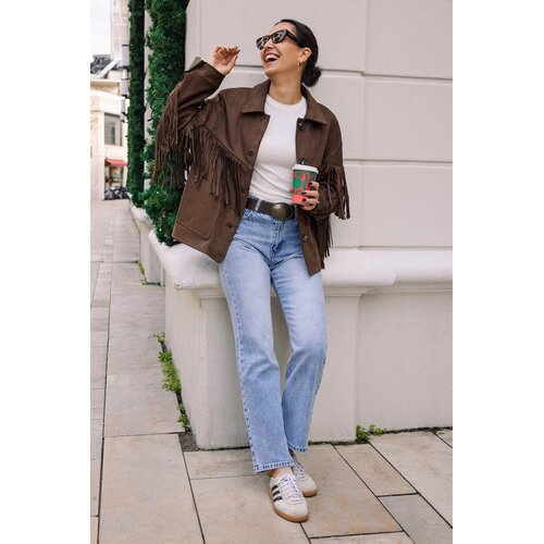 TRENDYOLMILLA ženske pantalone Twoaw26Je00063, svetloplava-plava Slike