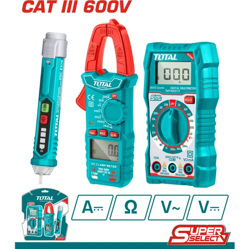 TOTAL TOOLS Set merilcev električnega toka (TMT43028), (20931213)