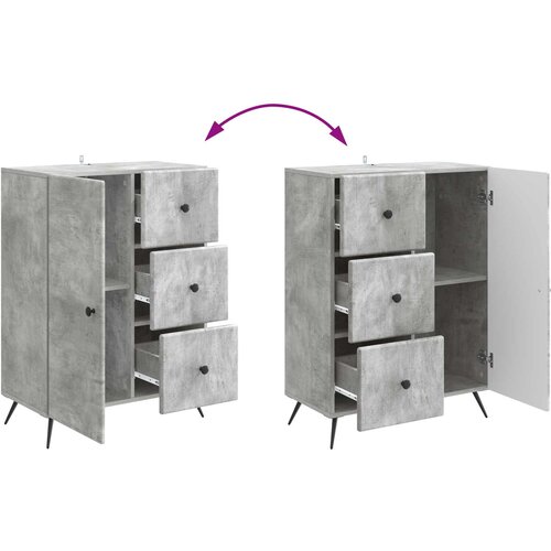  Kreveta Betonska siva 66 x 34,5 x 90 cm Konstruirano drvo Slike
