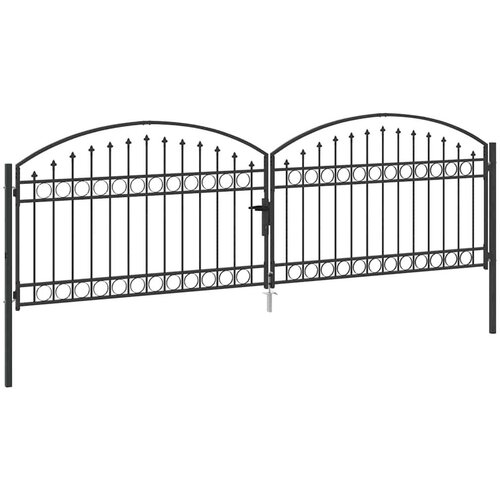 VidaXL Ograda vrata Ostalo Siva 400 x 125 cm Čelik Slike