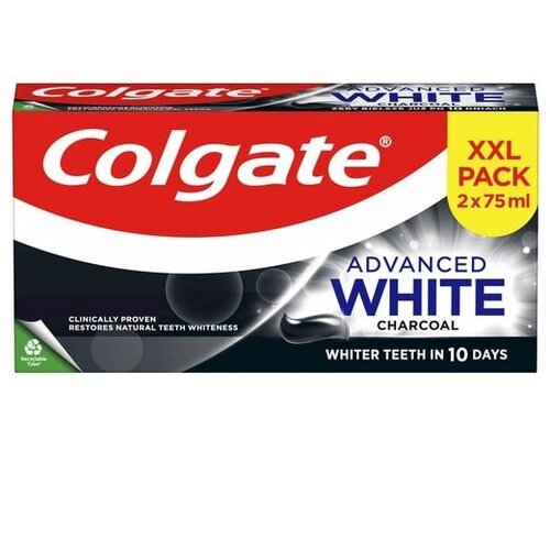 Colgate Advanced White Charcoal DUOPACK zobna pasta 2x75 ml Slike