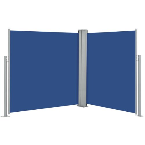 VidaXL Zložljiva stranska tenda modra 140x600 cm Slike
