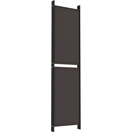  pregrada s 6 panela smeđa 300 x 200 cm od tkanine Slike