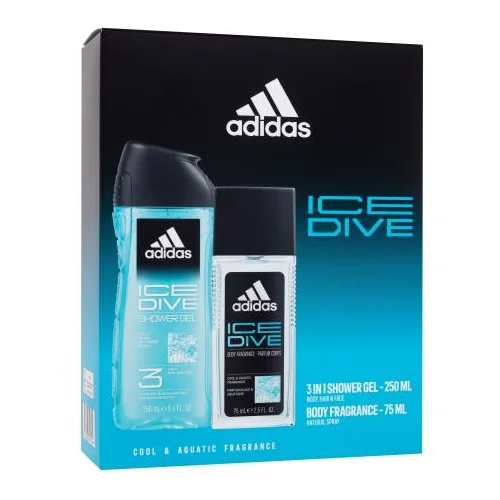 Adidas Ice Dive set: dezodorans 75 ml + gel za tuširanje 250 ml za muškarce