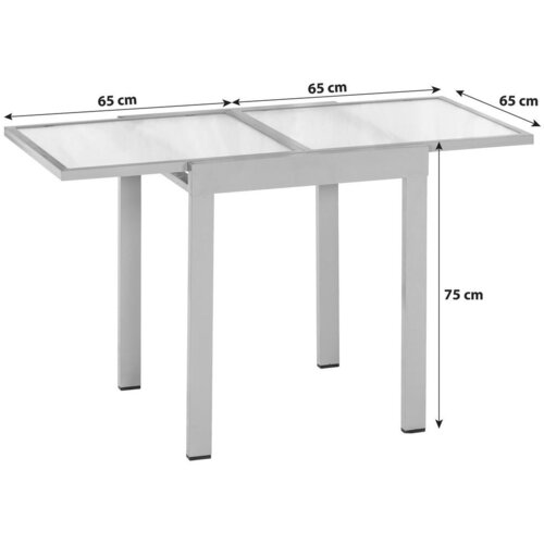 Gardenson VRTNI SET aluminij srebrne barve črna, srebrne barve Slike