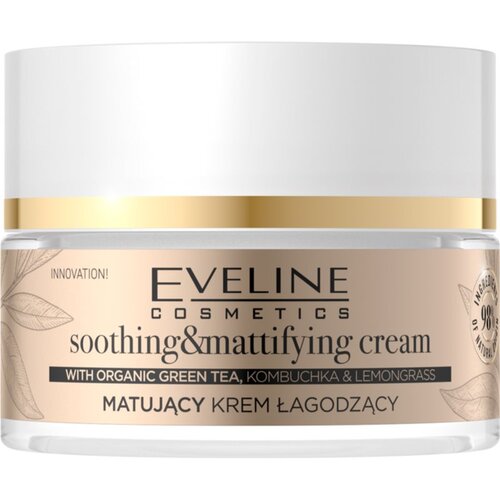 Eveline Cosmetics Organic Gold lahka matirajoča krema za obraz z zelenim čajem 50 ml Cene