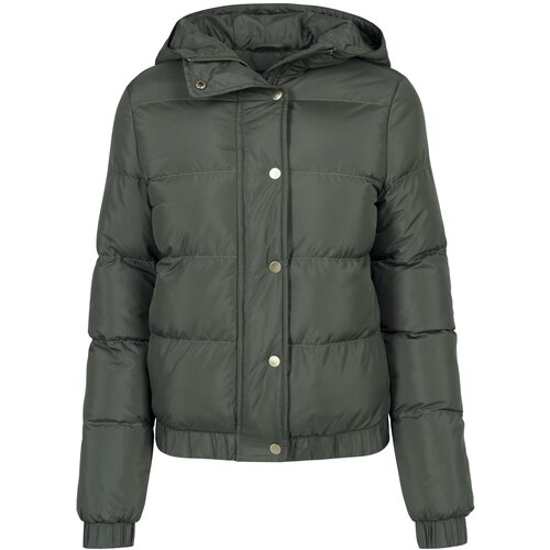 Urban Classics Women's Puffer Hooded Jacket - Dark Olive Cijene